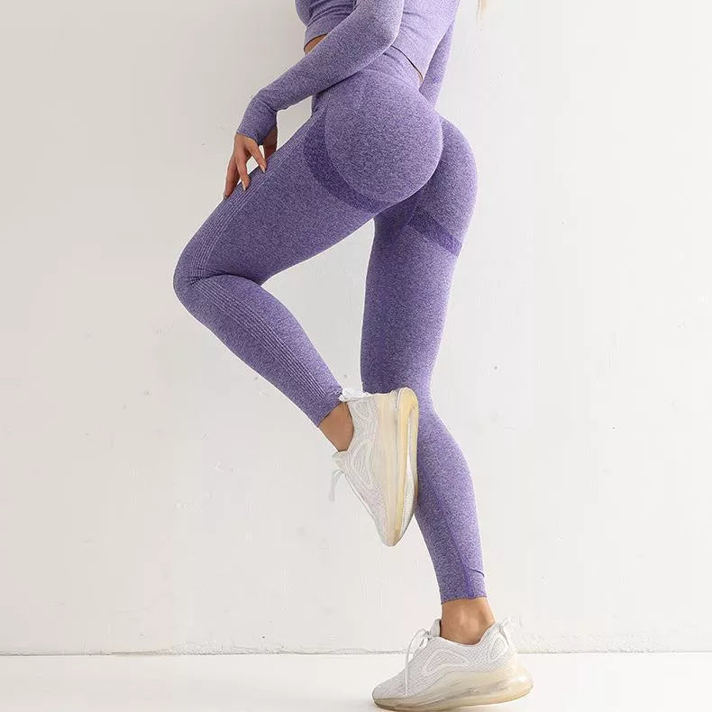 Yoga Trendy Leggings De Corrida Tie Dye Sem Costura Alta Elasticidade  Elástico Para Treino De Bumbum